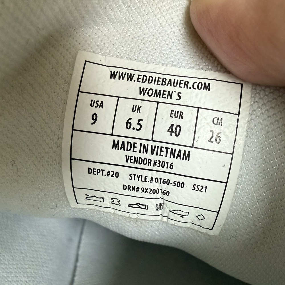 Eddie Bauer Womens 9 White Leather Low Top Lace Up Chatham Comfort Sneakers - Picture 8 of 9